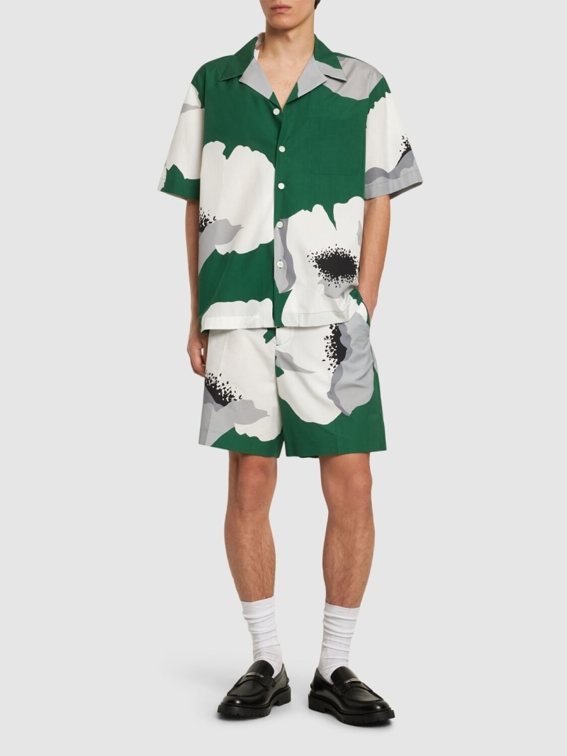 Flower print cotton shorts - 2