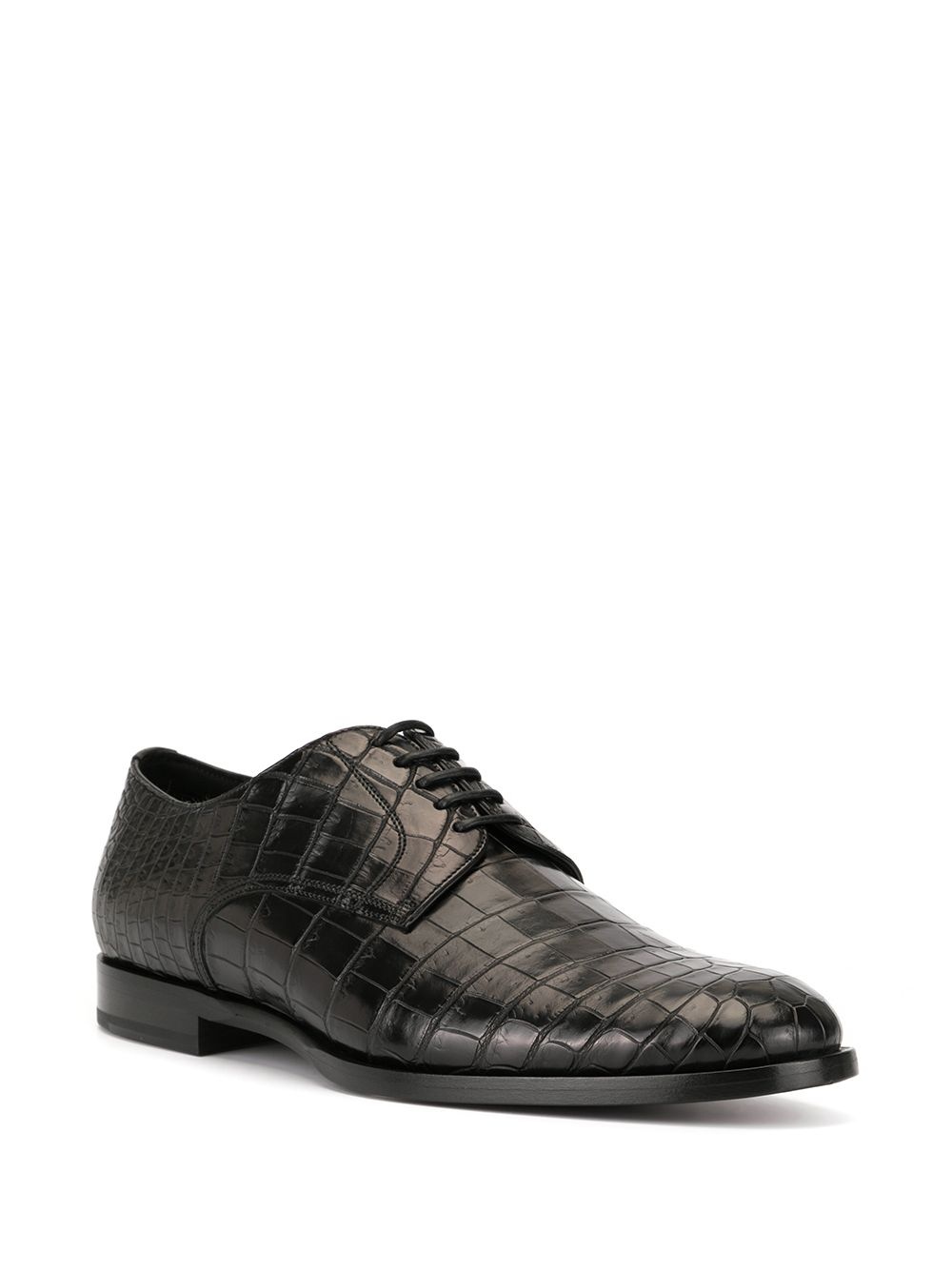 croc-effect Derby shoes - 2