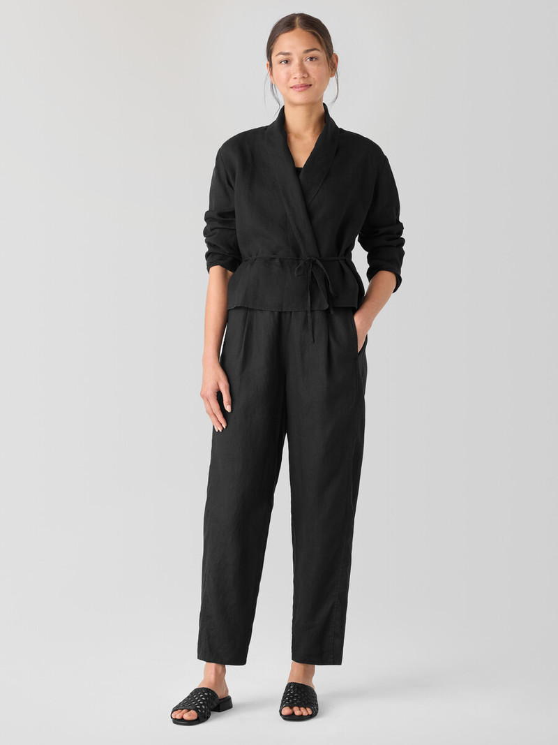 Organic Handkerchief Linen High Collar Jacket 3