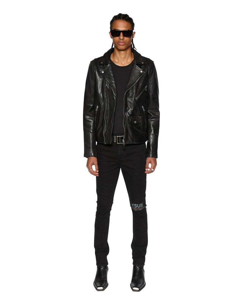 Ksubi EAGLE LEATHER JACKET BLACK outlook