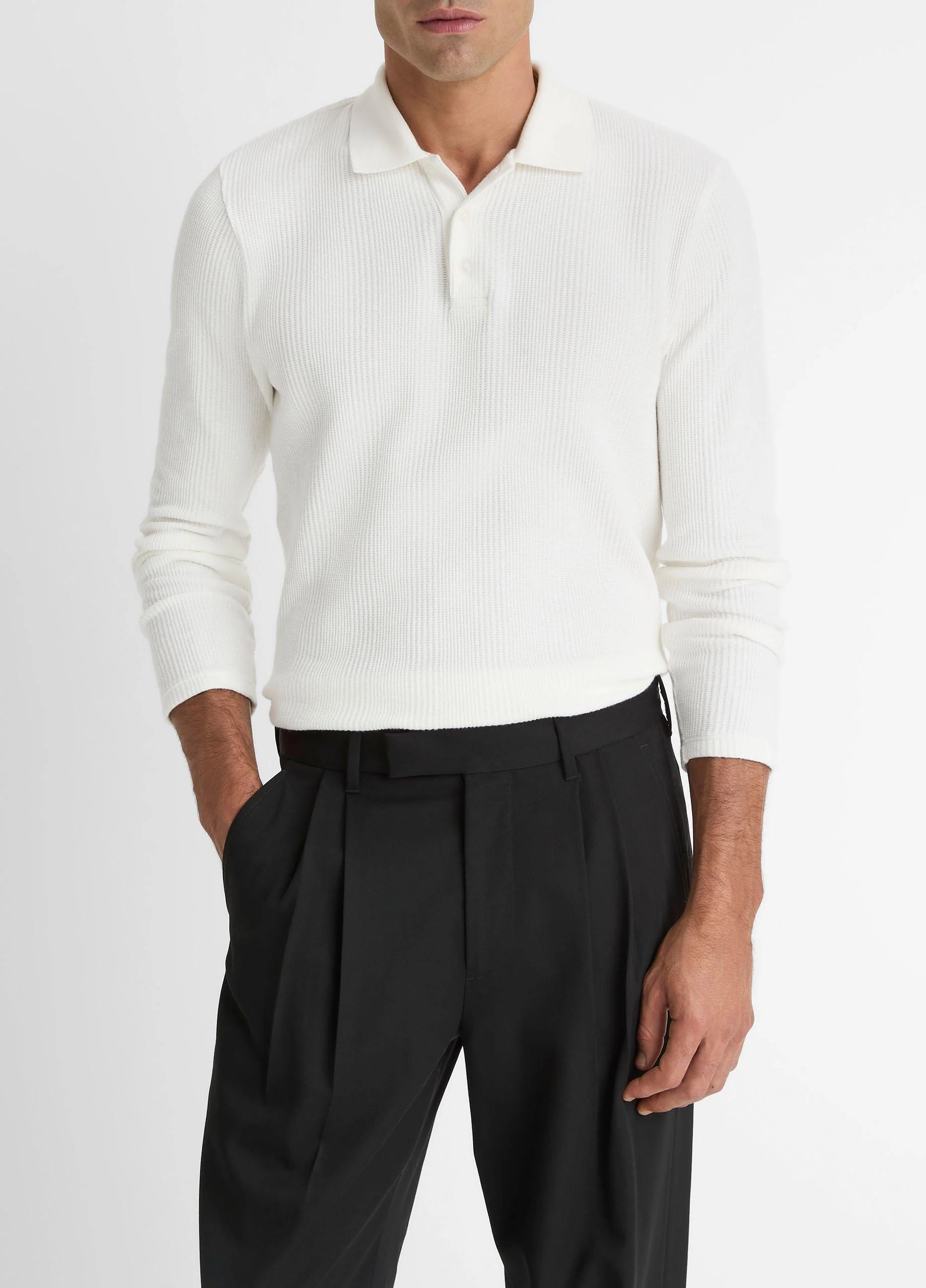 Variegated Cotton Polo Shirt - 1
