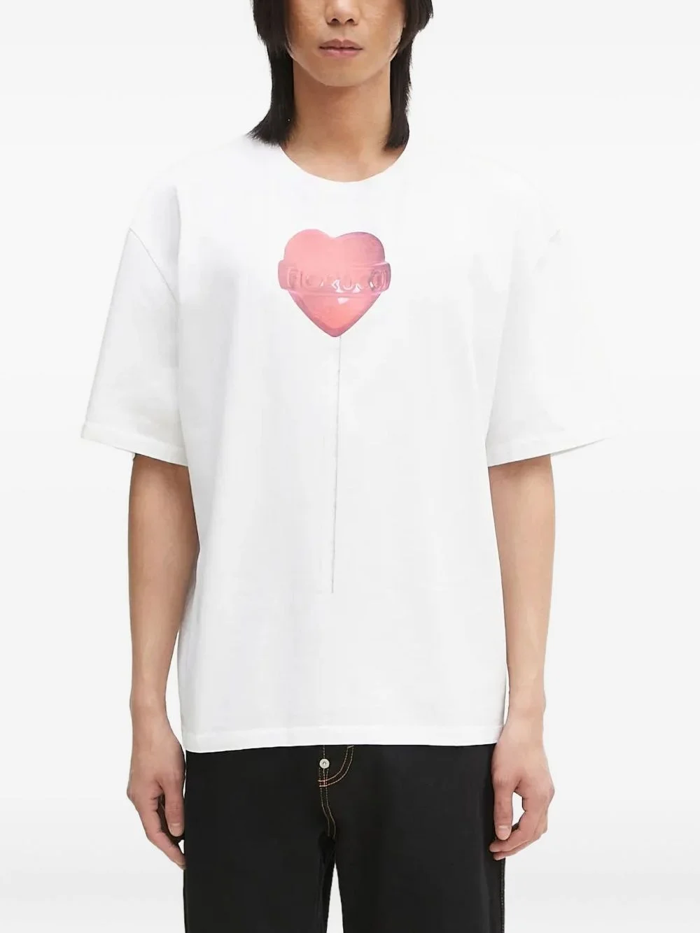 heart-balloon print T-shirt - 1