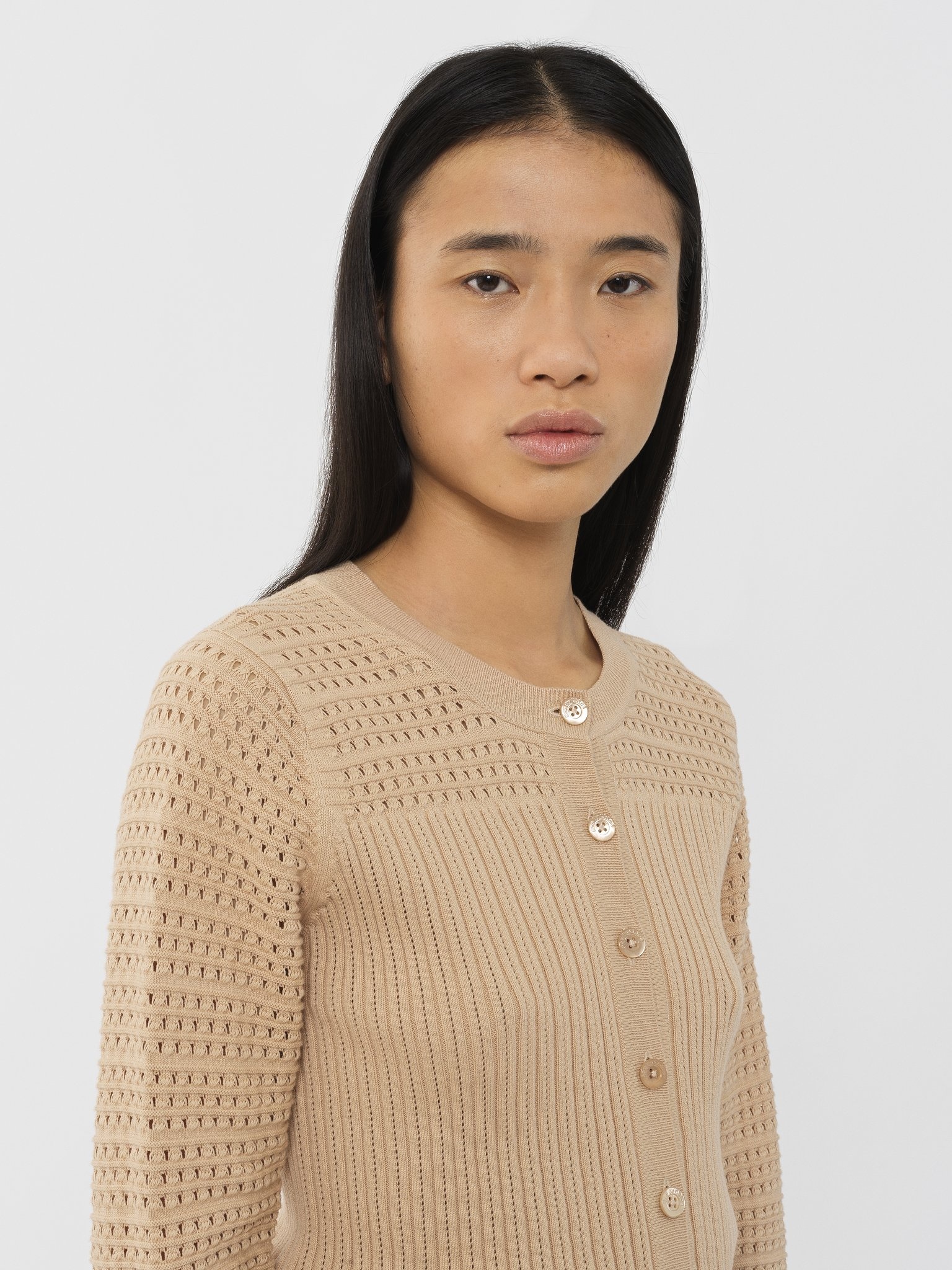 OPEN-STITCH CARDIGAN - 5