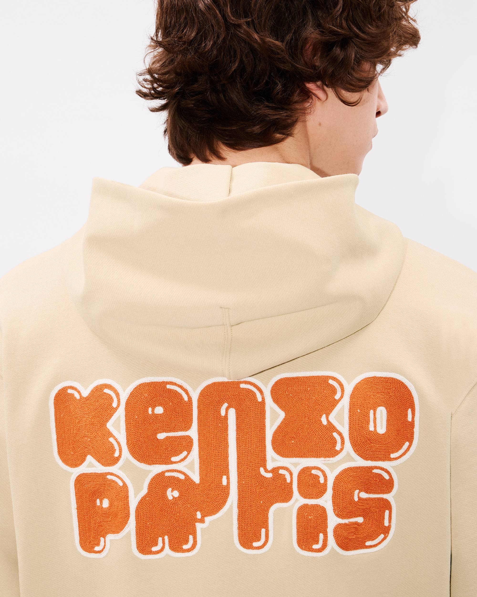 'KENZO Elephant Logo' embroidered full-zip hoodie in cotton - 7