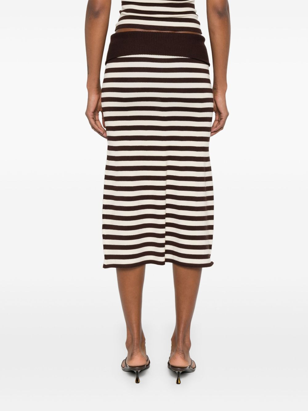 striped midi skirt - 4