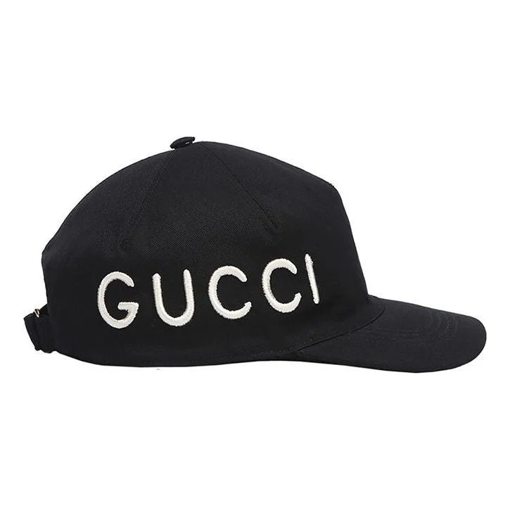 (WMNS) Gucci Love Logo Embroidered Hat 'Black' 478948-3HD05-1000 - 1