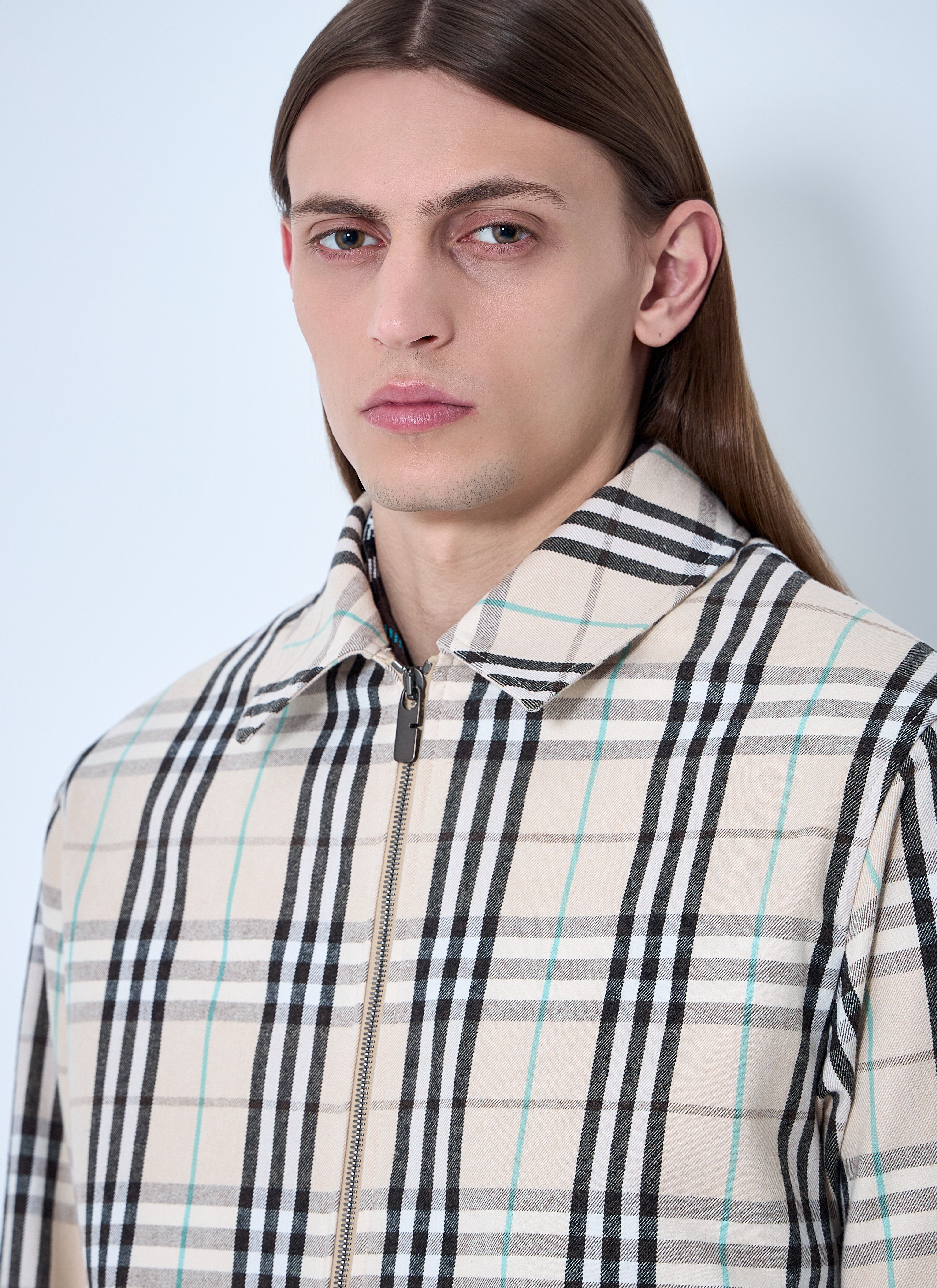 Check Cotton Harrington Jacket - 5