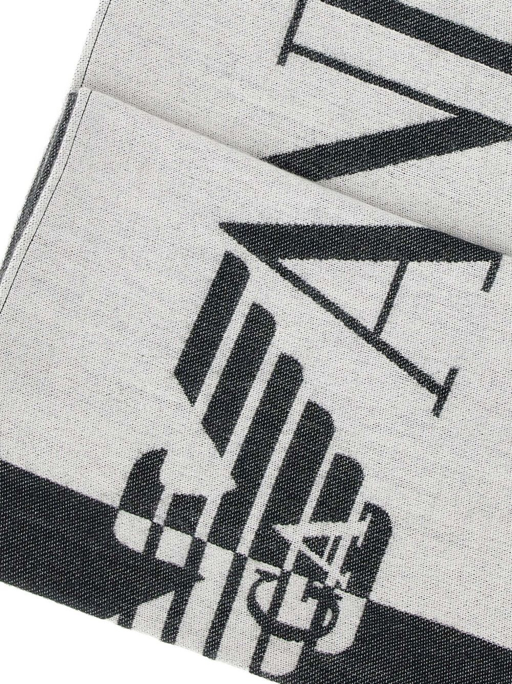 maxi logo fringed scarf - 3