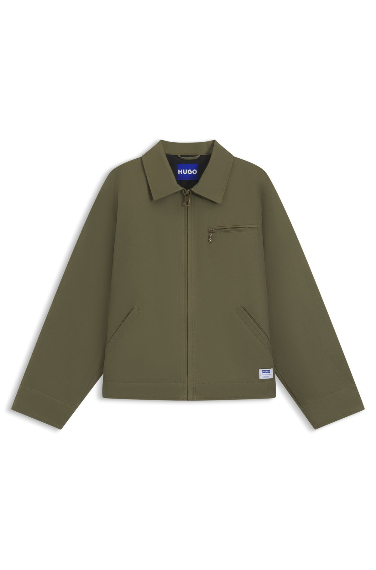 REGULAR-FIT JACKET IN LIGHTLY PADDED COTTON CANVAS - 1
