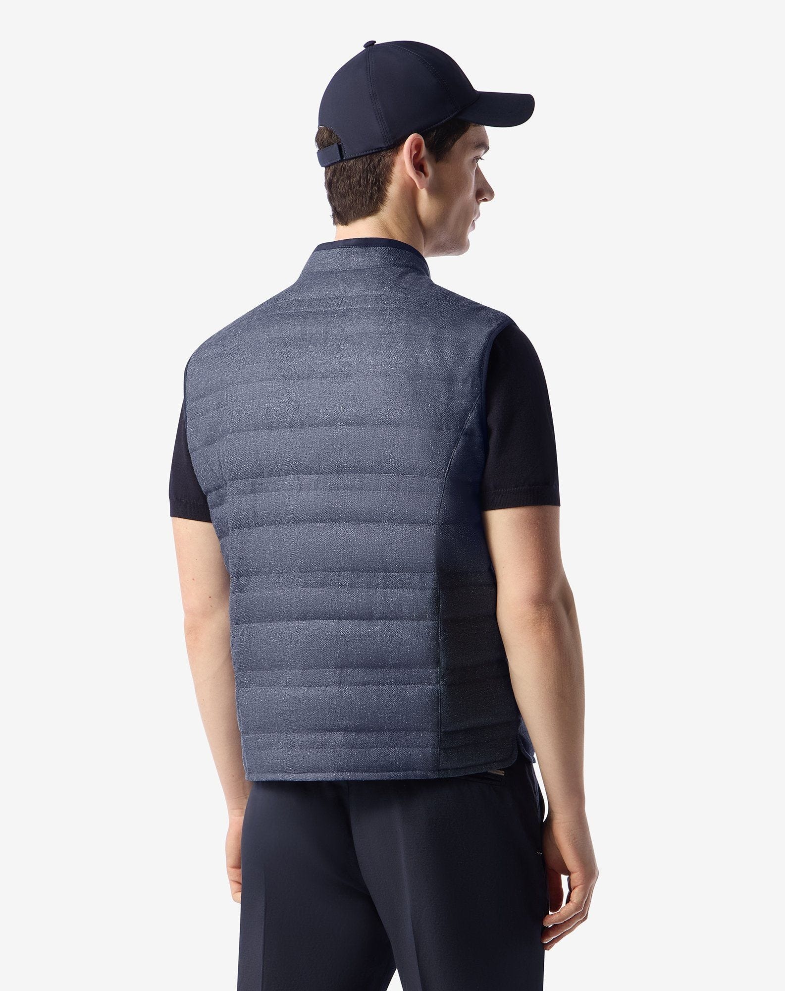 Reversible padded pale blue gilet - 3