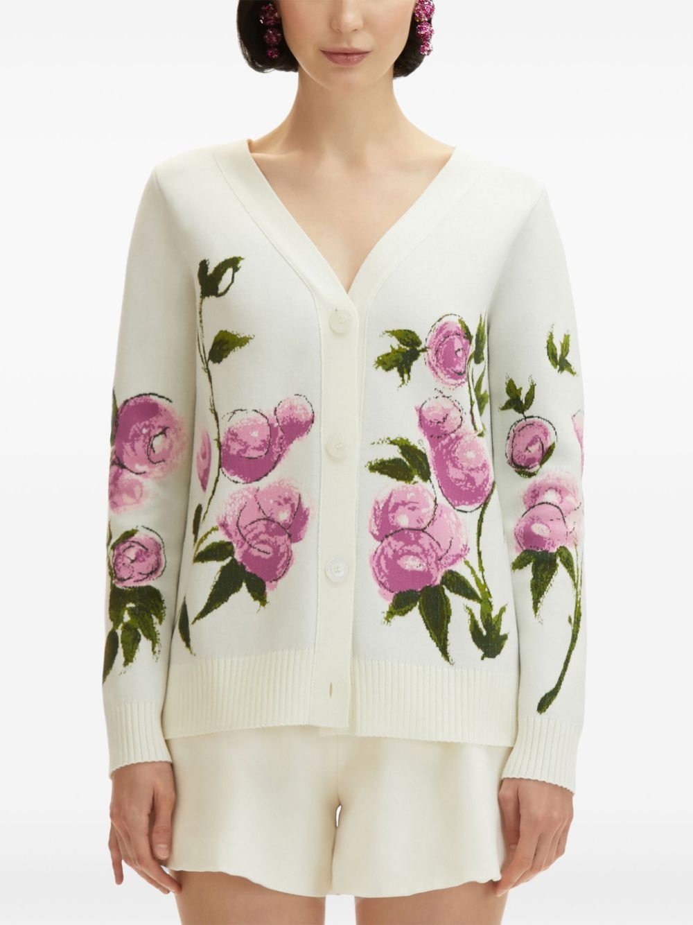Painted Roses cardigan - 3