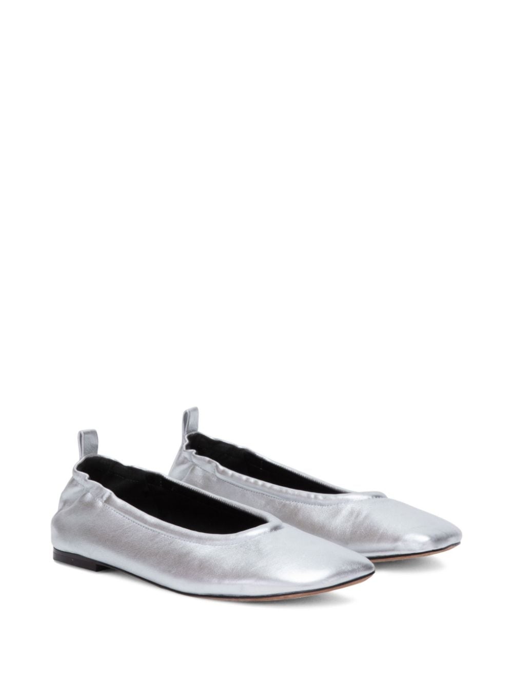 ID metallic-finish ballerina shoes - 2