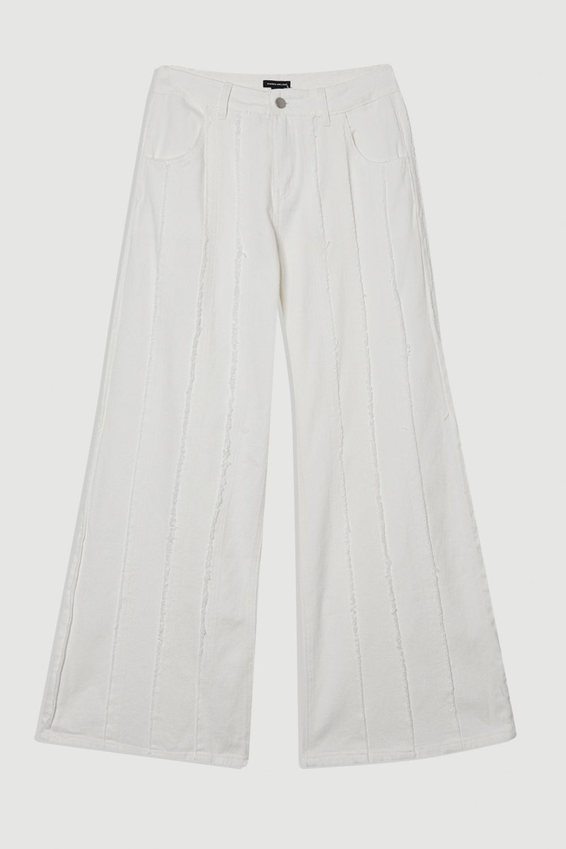Denim Tassel Detail Wide Leg Jeans 4