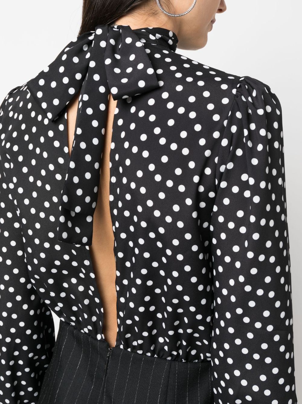 hybrid polka-dot mini dress - 5