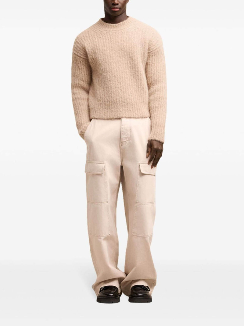 AMI Paris ribbed wool blend jumper outlook