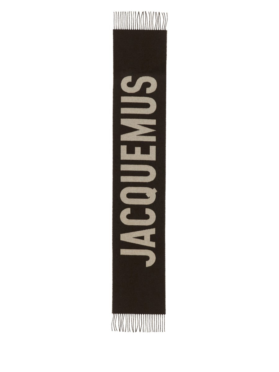THE WOOL SCARF WITH LOGO - 1