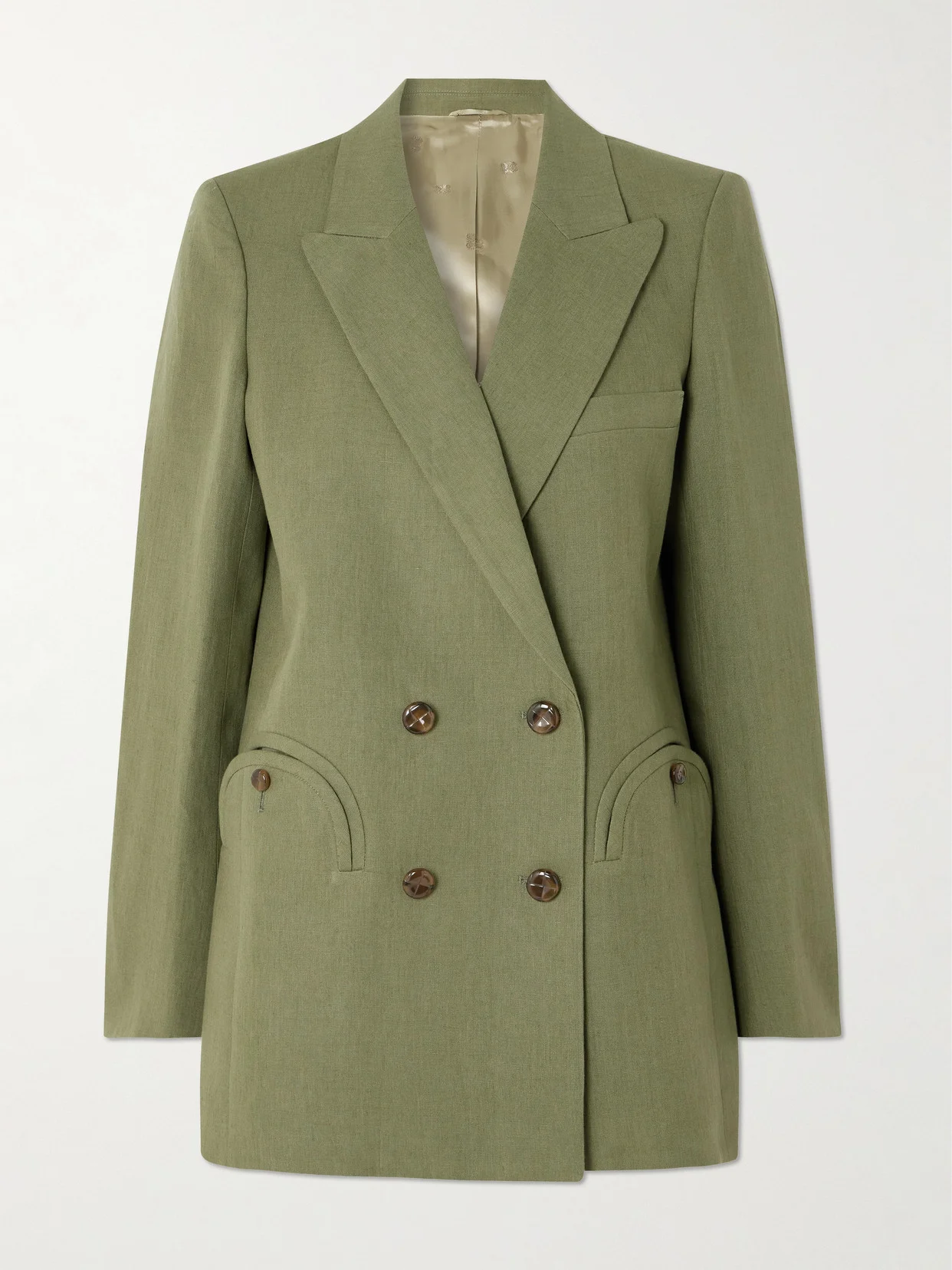 Midday Sun Double-breasted Linen Blazer - 1