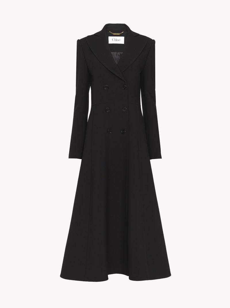 Chloé FITTED LONG DOUBLE-BREASTED COAT IN WOOL CRÊPE outlook