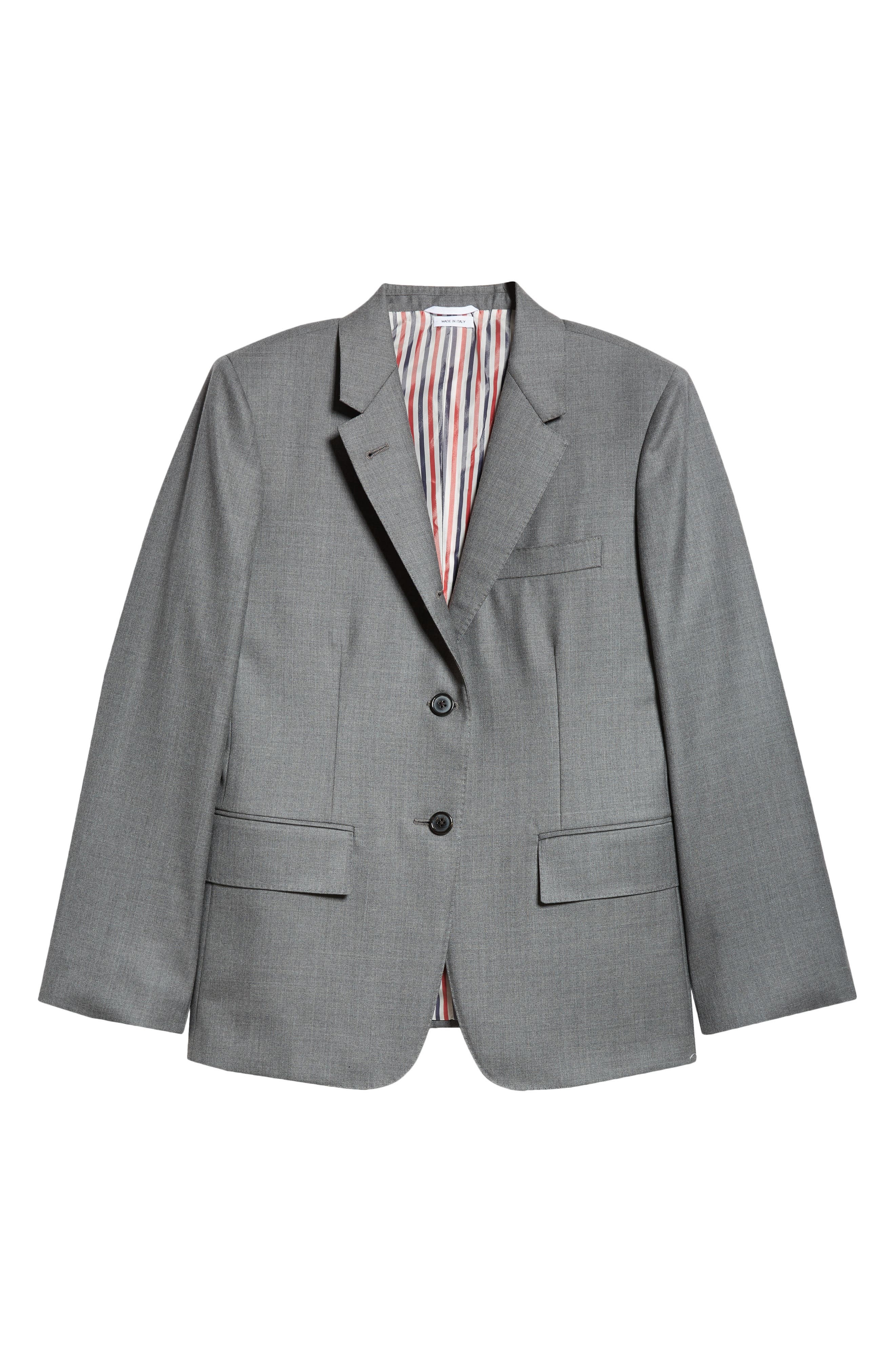 Thom Browne Fit 1 Wool Twill Blazer in Medium Grey at Nordstrom - 7