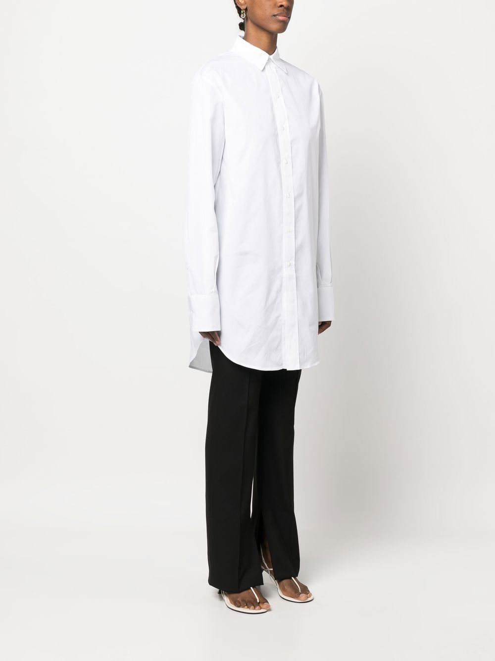 long-length cotton shirt - 3