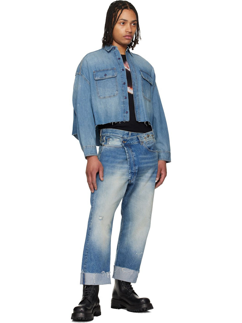 R13 Blue Cropped Denim Shirt outlook