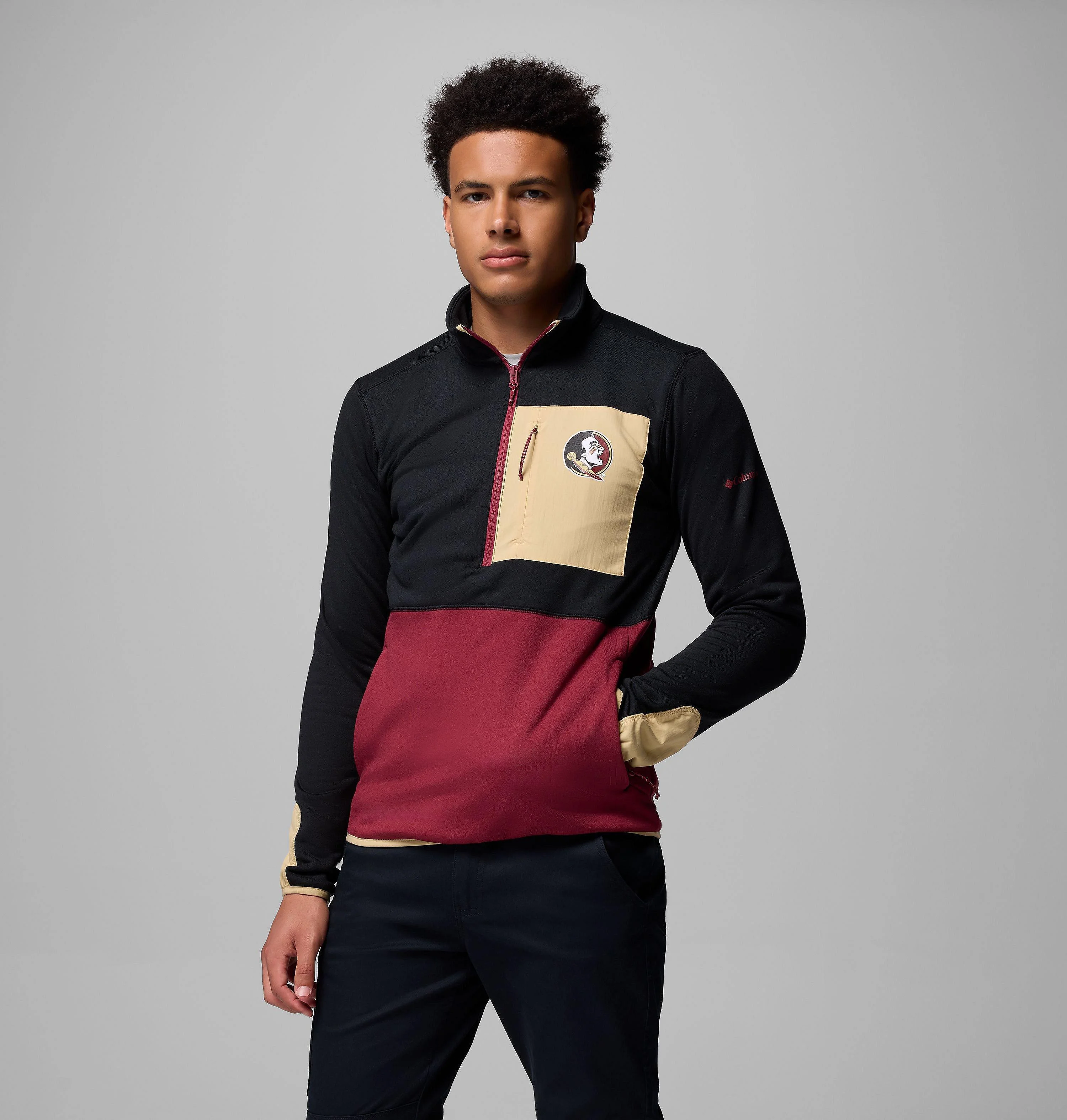 Men's Collegiate Columbia Hike Half Zip Jacket - Florida State - 1