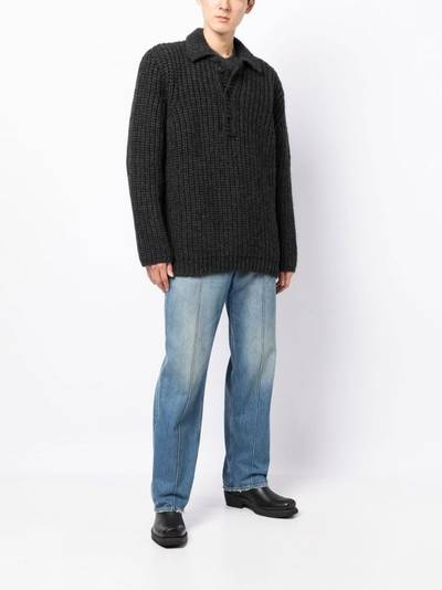 Our Legacy button-placket knit jumper outlook