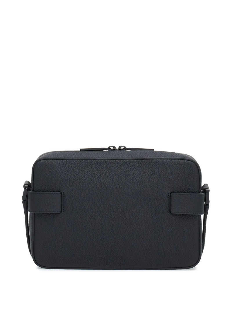 FERRAGAMO Ferragamo Gancini Buckle Embellished Leather Shoulder Bag outlook