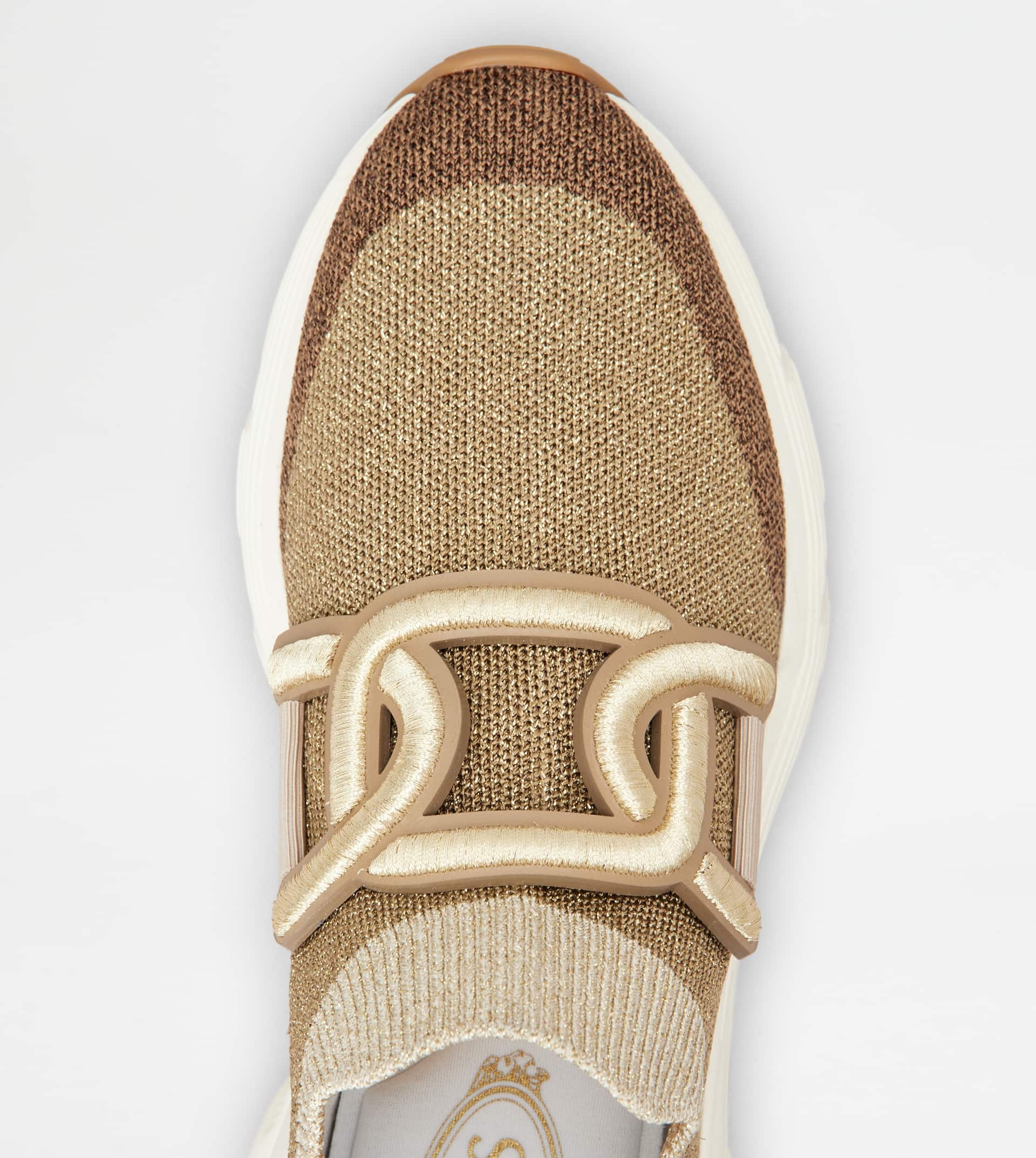 KATE SLIP-ON SNEAKERS IN FABRIC - GOLD, BROWN - 4