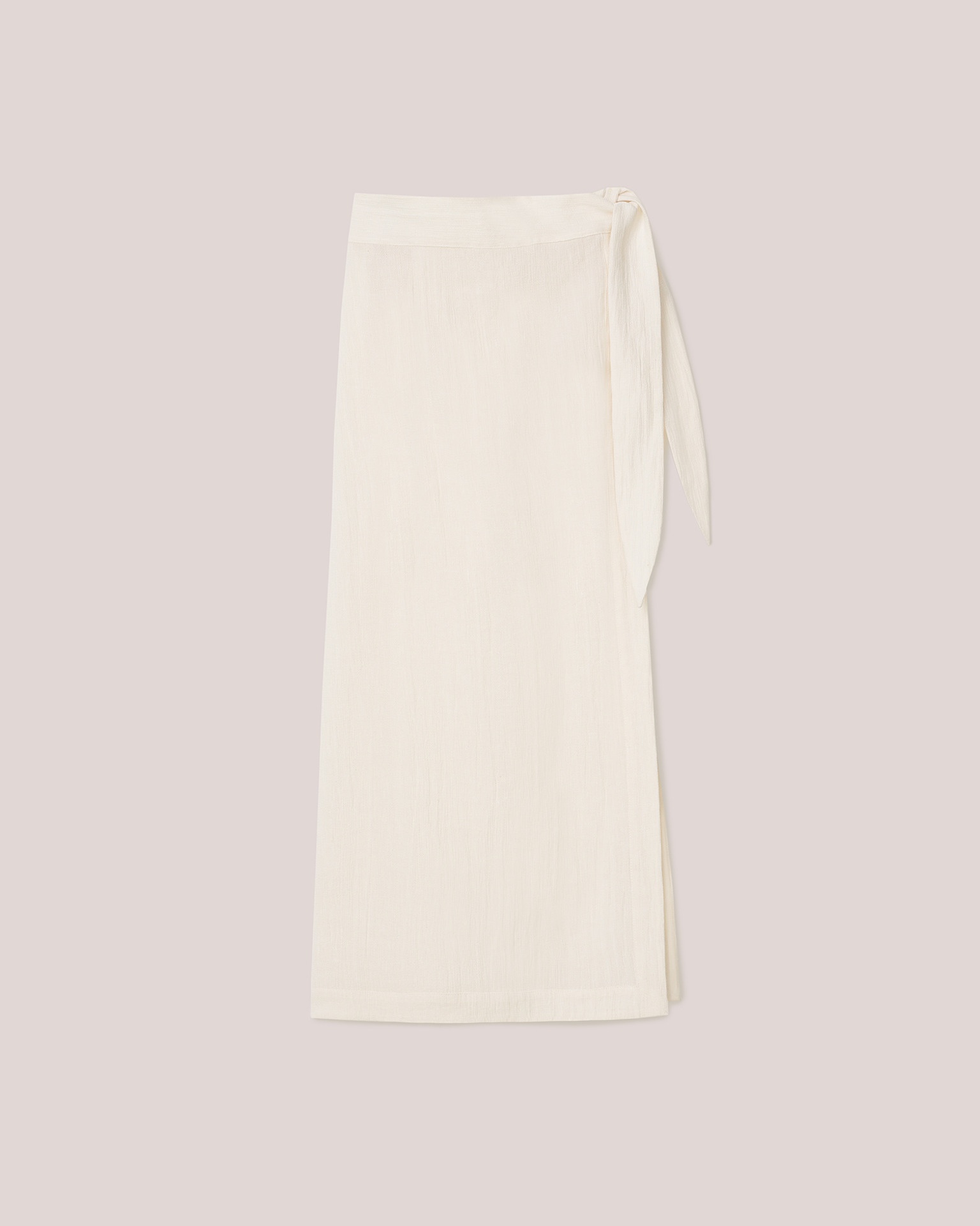 PATRICE - Cotton-linen gauze skirt - Sand - 1