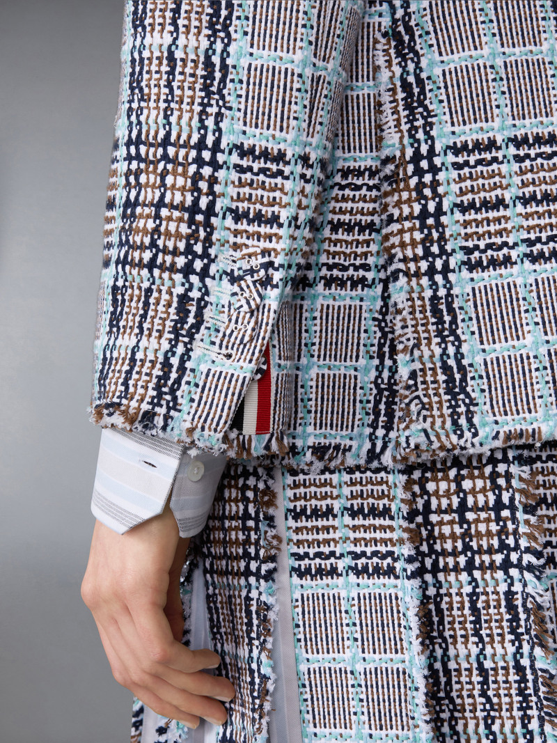 FRAYED PLAID CHECK SUMMER TWEED SPORTCOAT 5