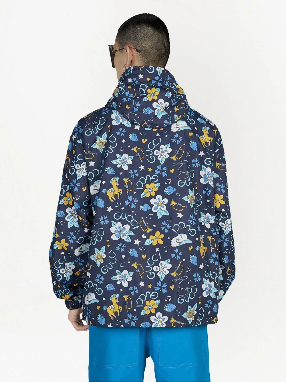 floral-print rain jacket - 4