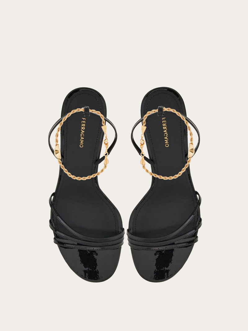 FERRAGAMO Sandal with ankle chain outlook