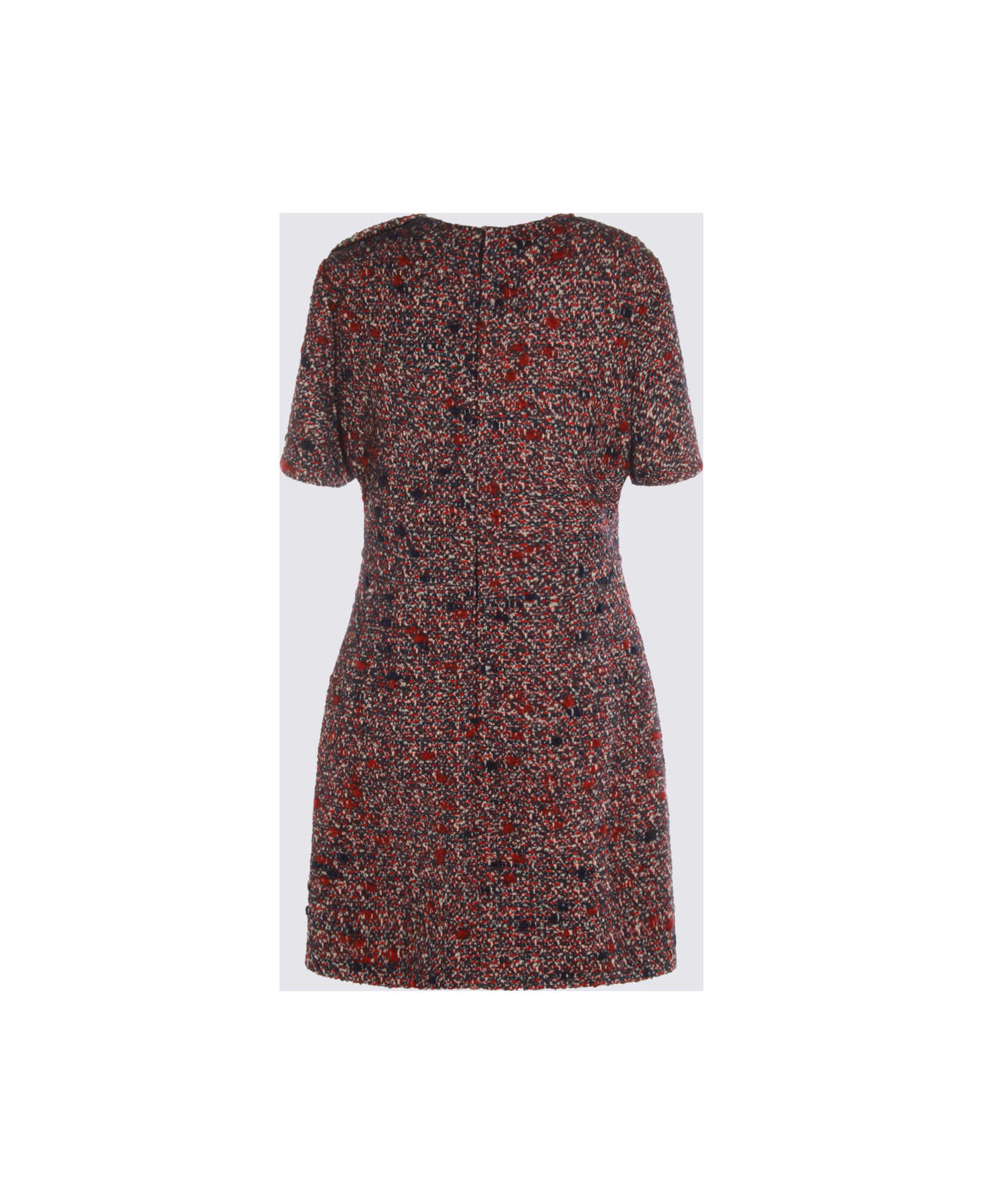 Blue And Red Wool Dress - 2