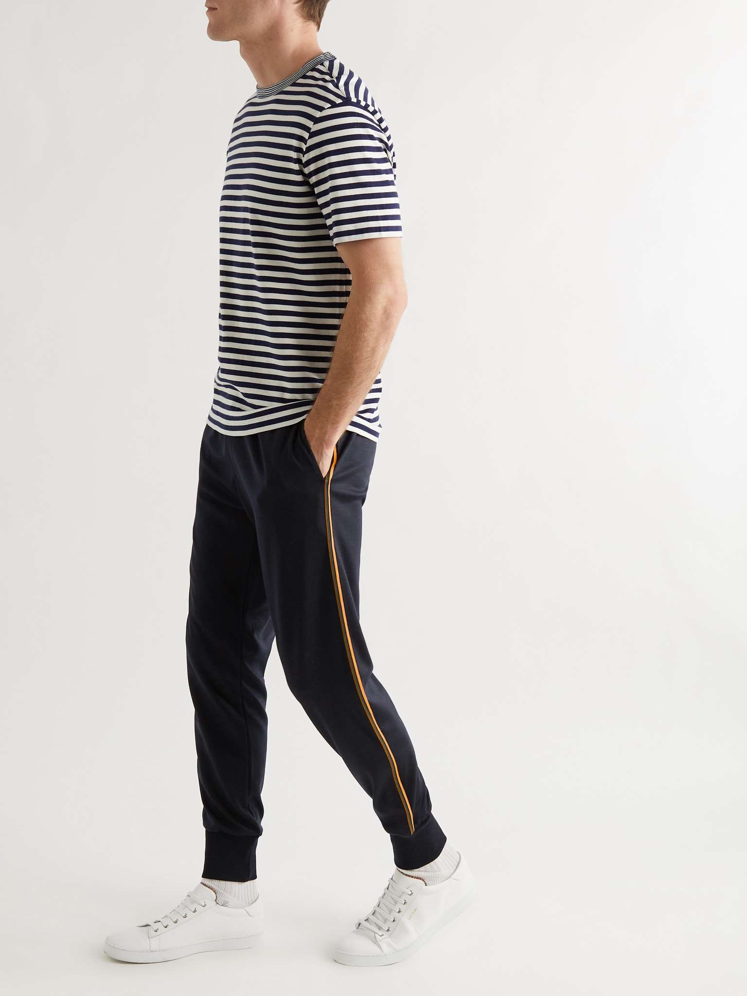 Slim-Fit Tapered Striped Wool Sweatpants - 2