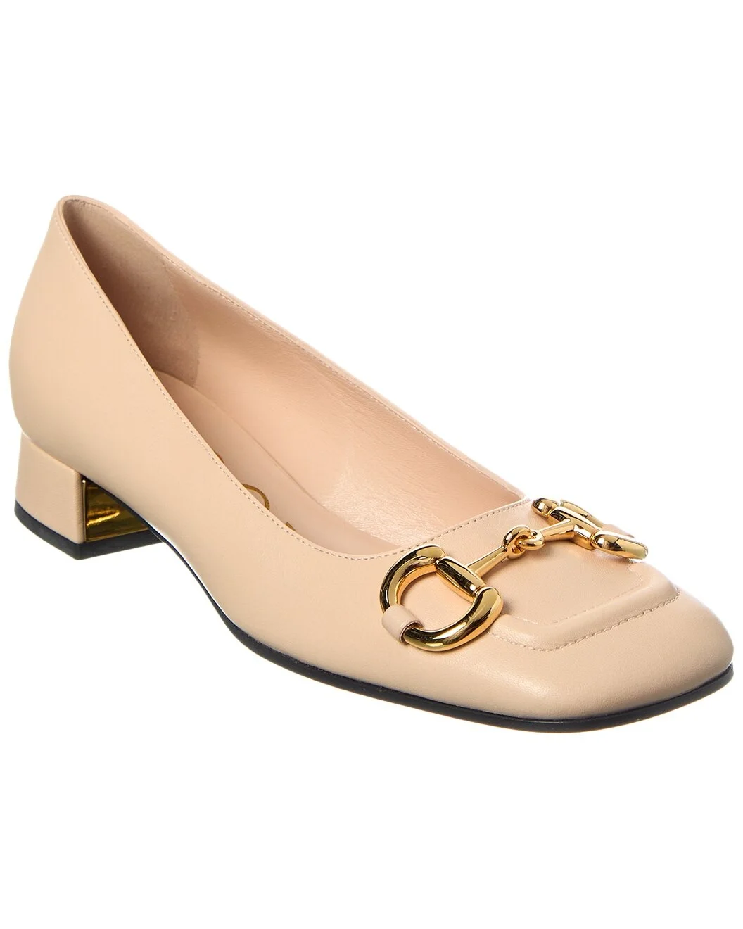 Gucci Horsebit Leather Loafer Pump - 1