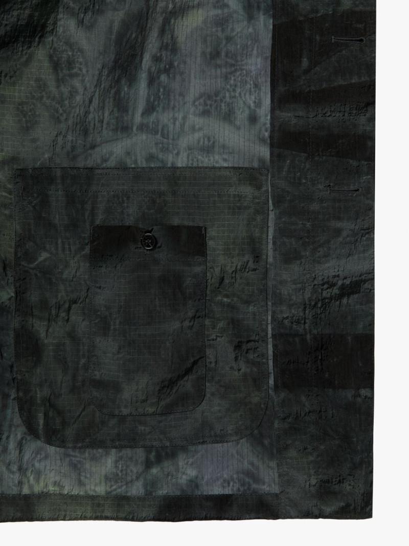 TORRENTIAL BLACK TIE DYE NYLON RAINCOAT | GMM-218 6