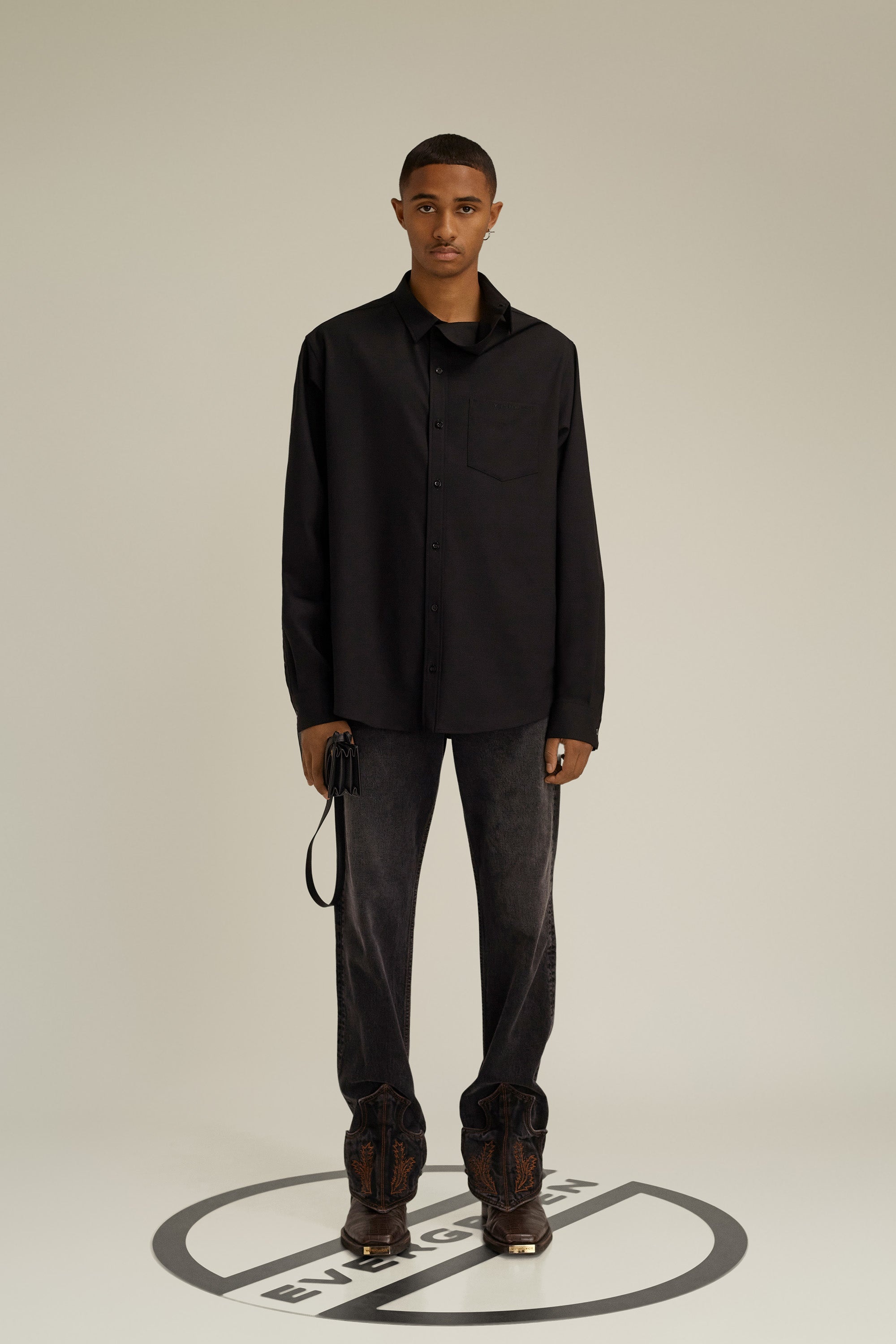 Classic Asymmetric Collar Shirt - 2