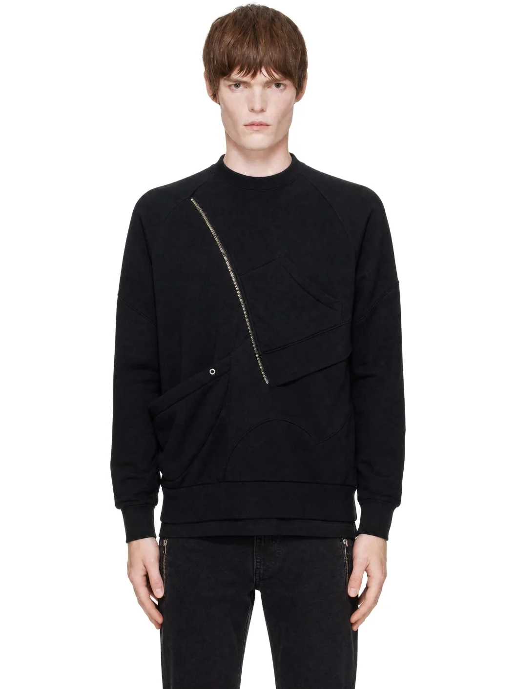 Black UP2F9801 Crewneck Sweatshirt - 1
