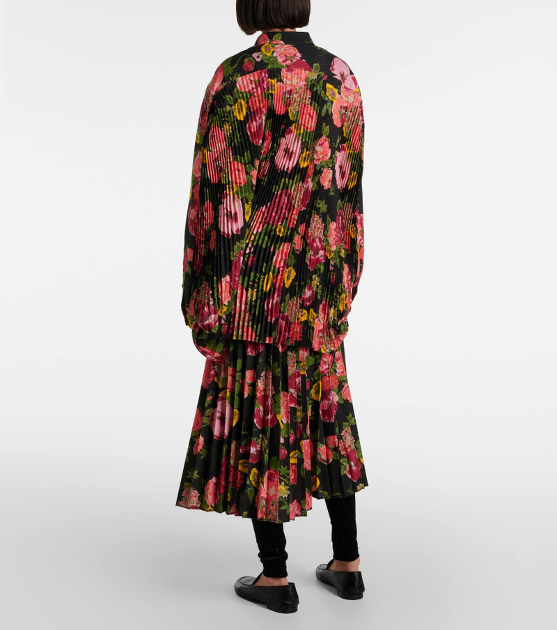 floral-print pleated shirt 3