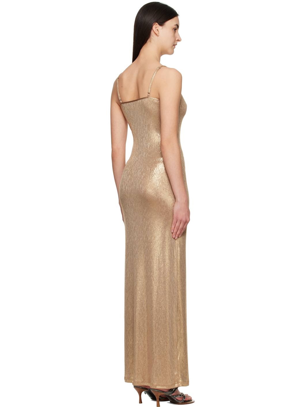 Gold Charmed Maxi Dress - 3