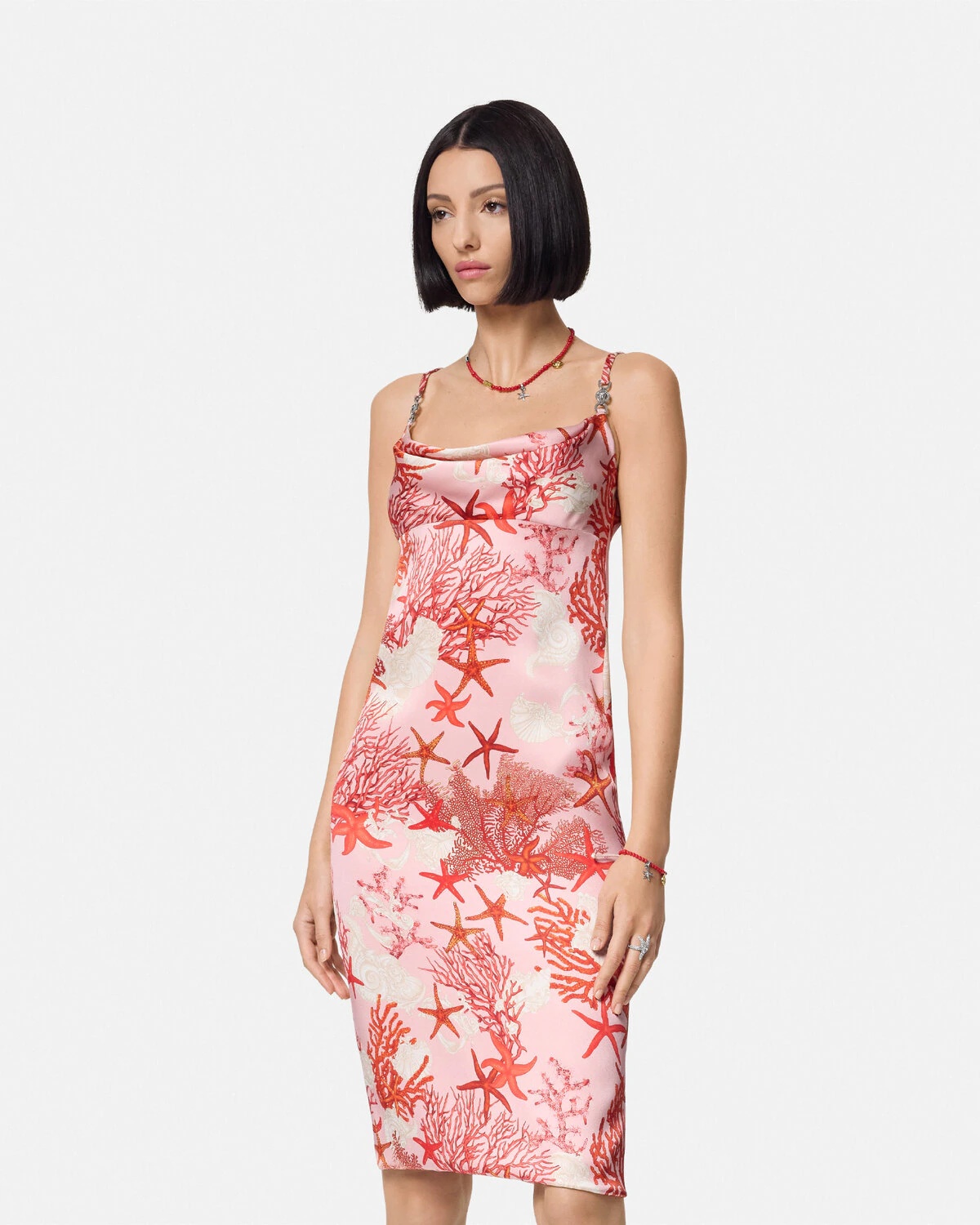 Barocco Sea Silk Slip Mini Dress - 4