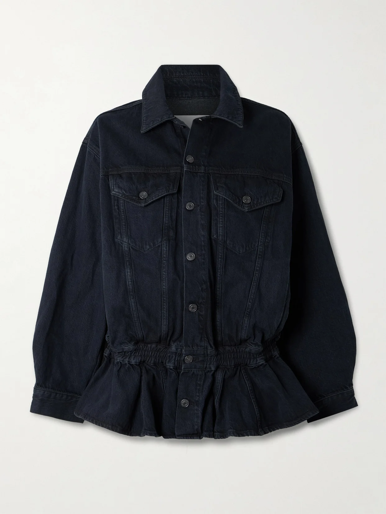 Rubik Denim Peplum Jacket - 1