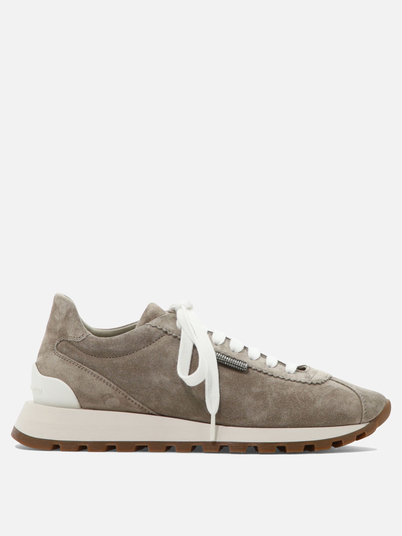 スニーカー BRUNELLO CUCINELLI SUEDE SNEAKERS WITH SHINY TAB Brunello Cucinelli Suede sneakers | viettishop | REVERSIBLE