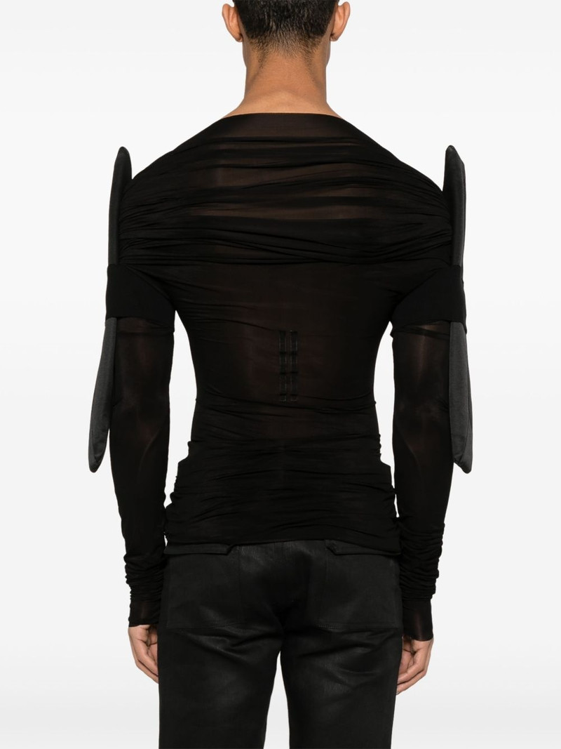 draped-detailing T-shirt 3