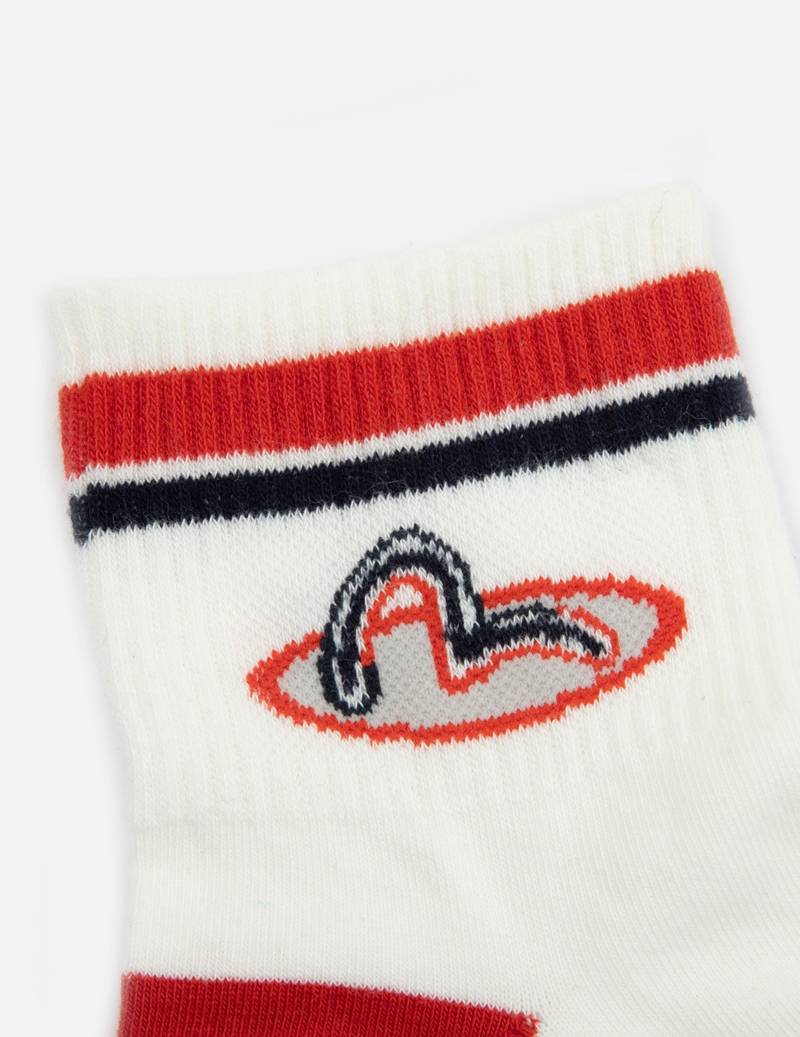 EVISU SEAGULL BADGE JACQUARD ANKLE SOCKS outlook
