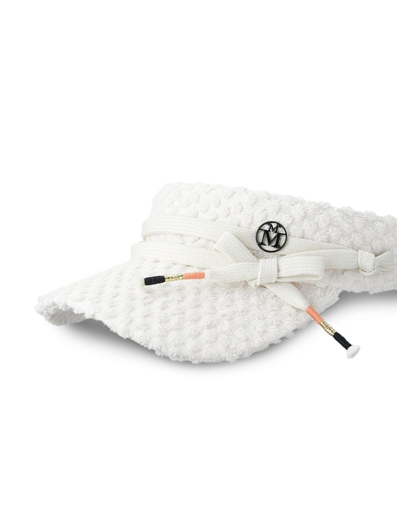 MAISON MICHEL Tiger polka-dot sponge visor outlook