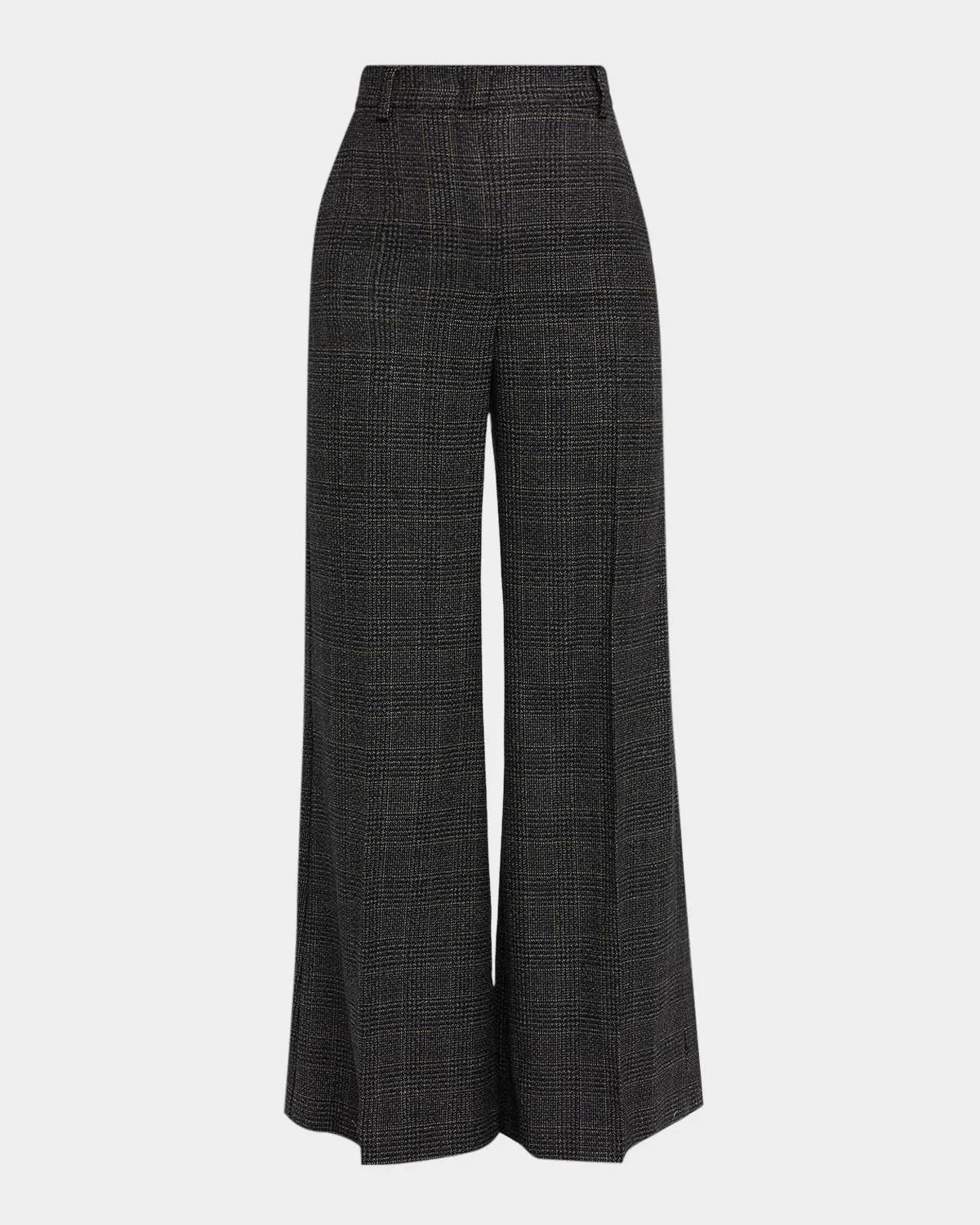 Pacca Wide-Leg Check Wool Trousers - 1