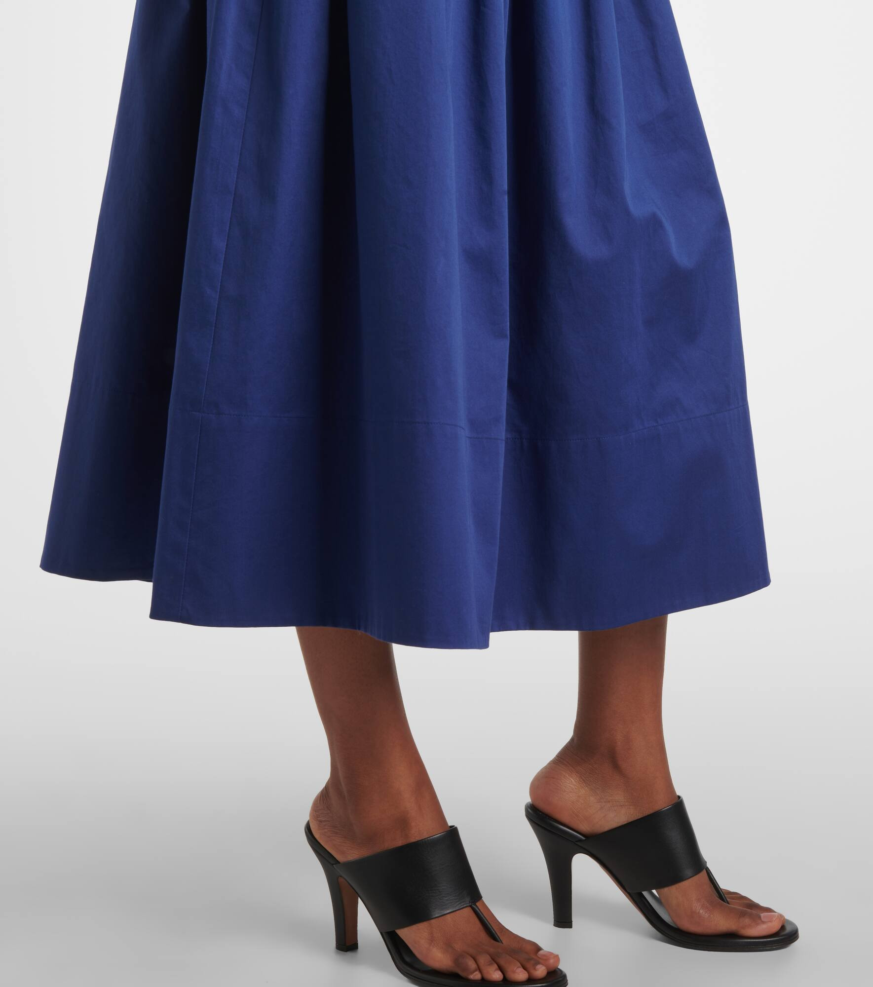 Leonie cotton satin midi skirt - 5