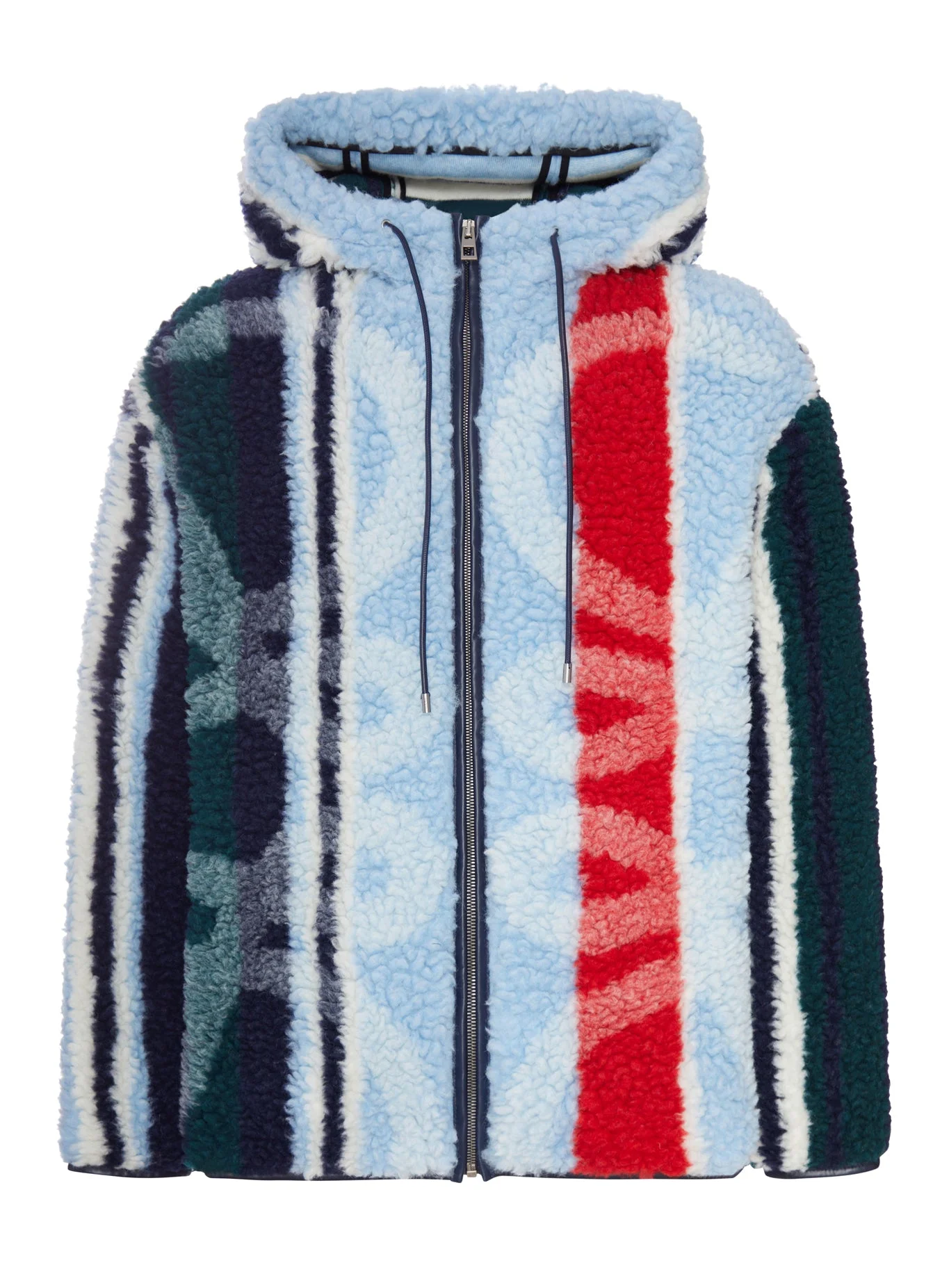 MULTICOLOR HOODED TEDDY JACKET - 1